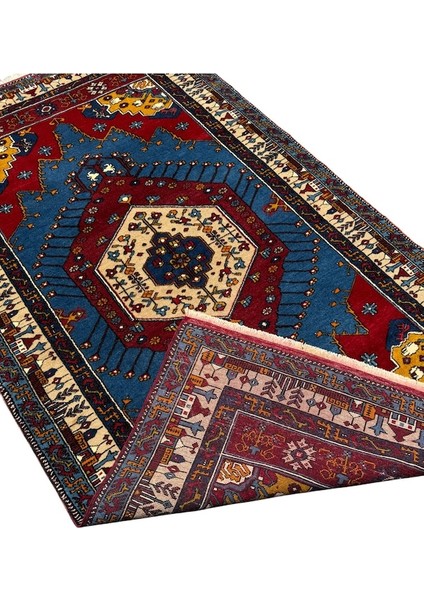 El Dokuma Sıfır Özel Yahyalı Halısı 130X230 Lacivert Yün Halı indirimleri