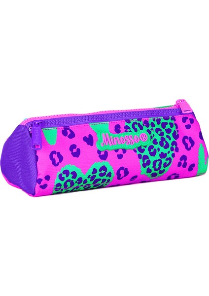 Leopar Kalp Desenli Kız Çocuk Üç Bölmeli Kalem Çantası 6004 fiyatları