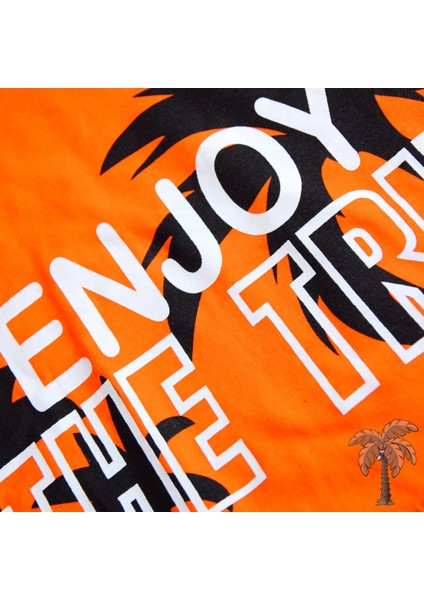 Enjoy Baskılı Kapüşonlu Palmiye Detaylı 2'li Erkek Takımı modelleri