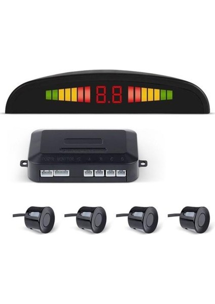 Dijital Ekranlı Ses Ikazlı Park Sensörü Seti /22MM Siyah