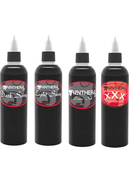 4 Bottle Kit Of Tattoo Ink 5OZ/150 ml