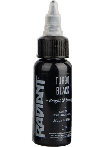 Turbo Black - Tattoo Dövme Boyası - 1OZ/30 ml