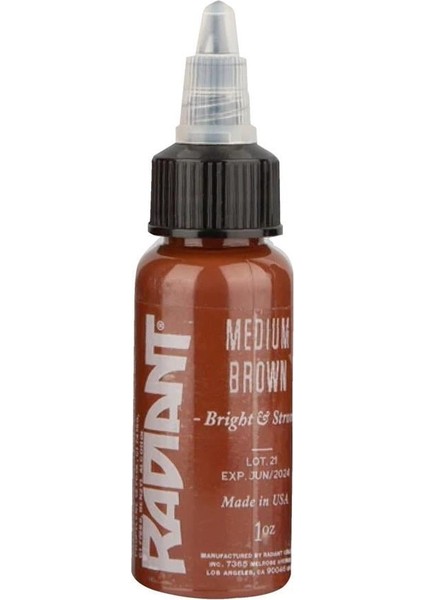 Medium Brown - Radiant Tattoo Dövme Boyası - 1OZ/30ML