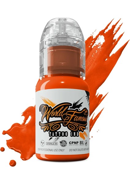 Straight Orange - World Famous Ink Dövme Boyası - 1/2OZ/15ML