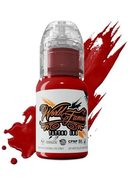 Master Mike Asian Tattoo - Red - World Famous Ink Dövme Boyası - 1/2OZ/15ML