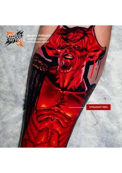 Straight Red - World Famous Ink Dövme Boyası - 1/2OZ/15ML fırsatları