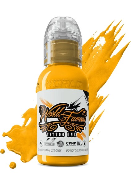 Michaelangelo Yellow - World Famous Ink Dövme Boyası - 1/2OZ/15ML