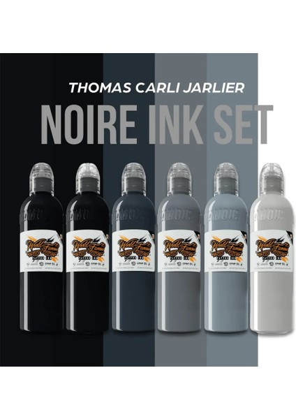 Thomas Carli Jarlier Noire Dövme Boyası Seti - World Famous Ink Dövme Boyası - 4OZ/120ML