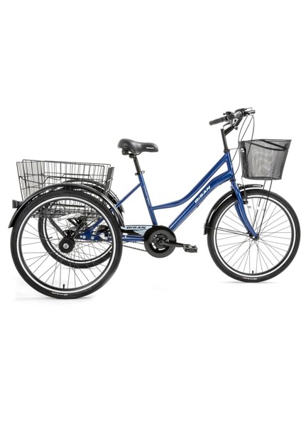 Porter Üç Tekerli Bisiklet 44CM V 24 Jant 3 Vites Lacivert Beyaz