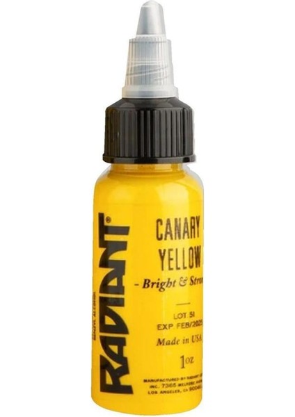 Canary Yellow - Radiant Tattoo Dövme Boyası - 1OZ/30ML