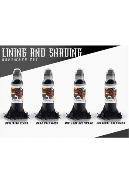 Lining & Shading Dövme Boyası Seti - World Famous Ink Dövme Boyası - 1OZ/30ML