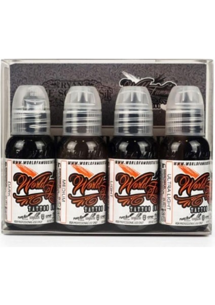 Ryan Smith Ornamental 4'lü Dövme Boyası Seti - World Famous Ink Dövme Boyası - 1oz/30ml