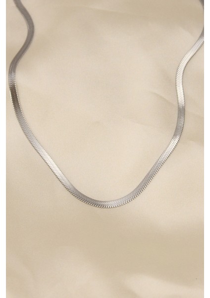 316L Çelik Silver Renk 45 cm Italyan Zincir Model Kadın Kolye fiyatları