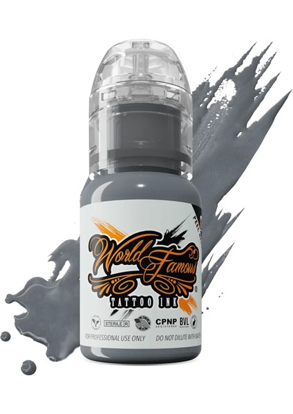 Battleship Grey - World Famous Ink Dövme Boyası - 1/2OZ/15ML