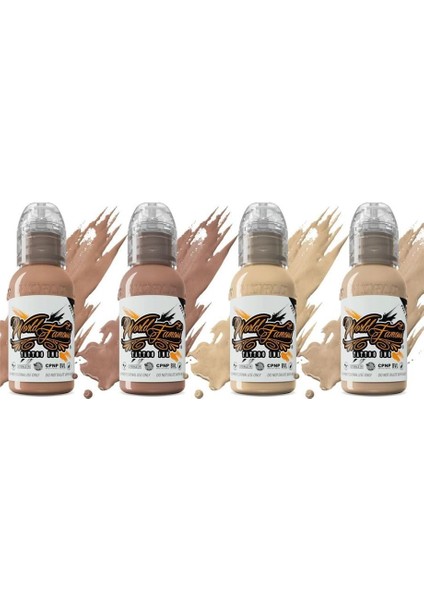 Santucci Skintone 4'lü Dövme Boyası Seti - World Famous Ink Dövme Boyası - 1OZ/30ML