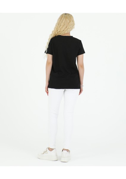 Creativity Baskılı Tshirt Siyah indirimleri