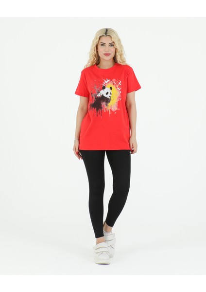 Panda Baskılı Tshirt Nar fiyatları