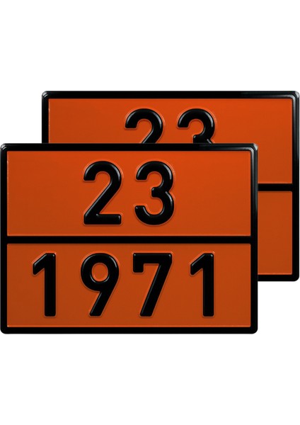 Metal 40X30 cm Levha (1 Çift) 23-1971 Doğalgaz Depolama Tüp Taşımacılık Tehlikeli Madde Uyarısı fırsatları