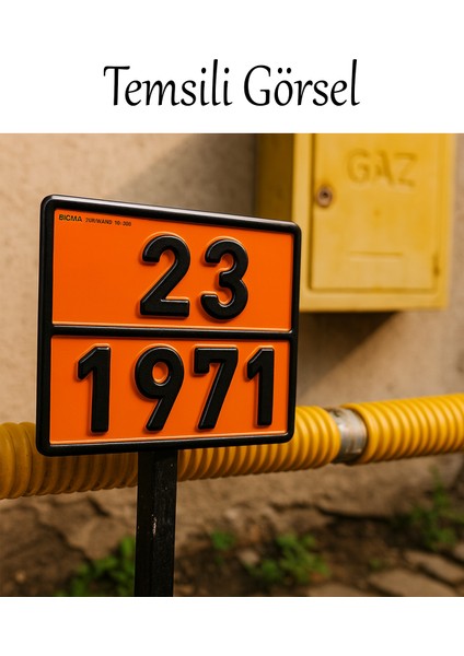 Metal 40X30 cm Levha (1 Çift) 23-1971 Doğalgaz Depolama Tüp Taşımacılık Tehlikeli Madde Uyarısı modelleri