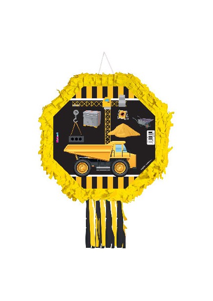 Pinyata İnşaat ARAÇLAR Sarıı 42cm ahşap sop.püsk