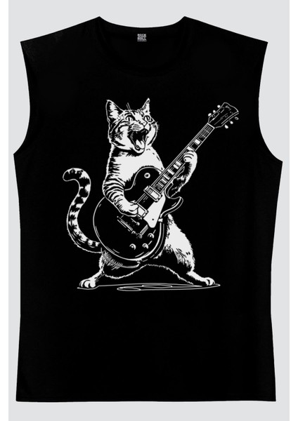 Sarman Rock Siyah Kesik Kol | Kolsuz Erkek Tshirt | Atlet fiyatları