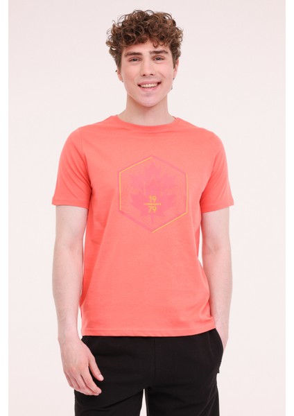 ml Wood 11URB43-067 5pr Nar Çiçeği Erkek Kısa Kol T-Shirt