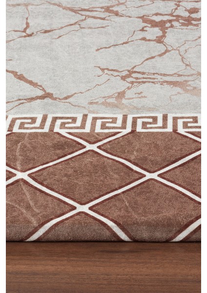 Kadife Dokulu, Lastikli, Sünger Apreli, Kaymaz, Yıkanabilir Modern Desenlerde Halı Örtüsü - 6 M2 modelleri