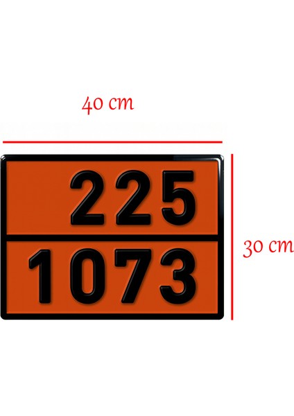 Metal 40X30 cm Levha (1 Çift) 225-1073 Likit Oksijen Soğutulmuş Sıvı Taşımacılık Tehlikeli Madde fiyatları