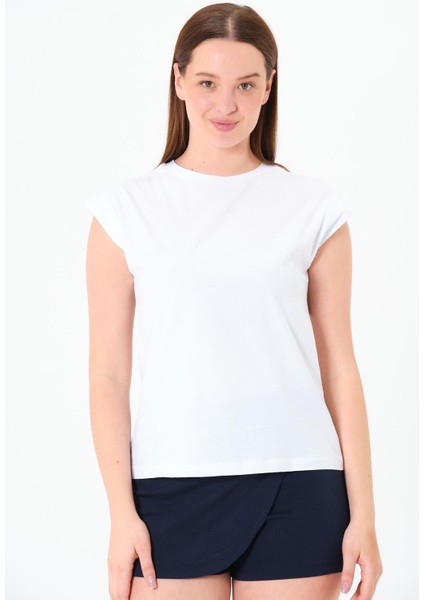 216 - Düşük Kollu Tshirt Beyaz fırsatları