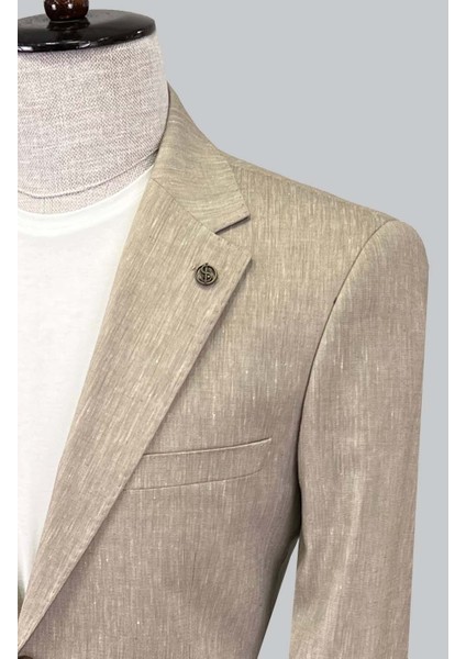 Mono Yaka Bej Ceket 4372-12C fiyatları