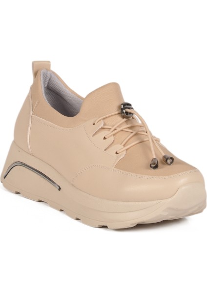 Bej Kilit Bağcıklı Kadın Casual Ayakkabı 1706 Z modelleri