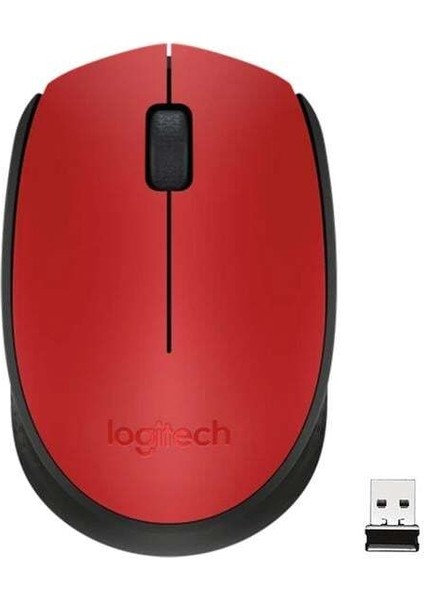 Logitech M171 USB Kırmızı Kablosuz Mouse