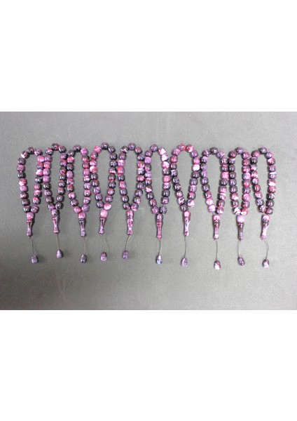 Efe Model Akrilik Monomer 10'lu Maskot Şakşak Tesbih | Hediyelik Aksesuar | Mor