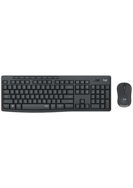 Logitech MK295 Q Tr Siyah Kablosuz Klavye Mouse Set