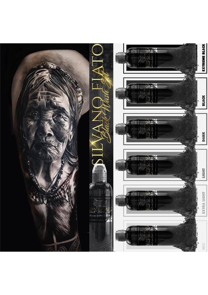 Silvano Fiato Black Wash 6'lı Dövme Boyası Seti - World Famous Ink Dövme Boyası - 1OZ/30ML fiyatları