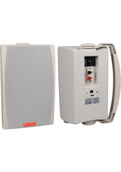 Magicvoice Mv-03 16 cm 60 Watt Komütatörlü Hat Trafolu Beyaz Sütun Hoparlör (2'li Takım)