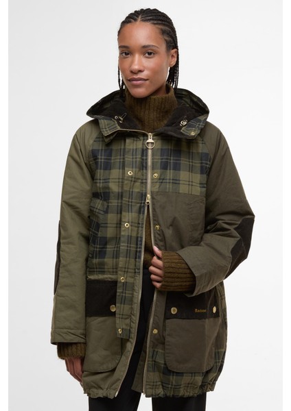 Shelley Showerproof Ceket OL51 Olive Check