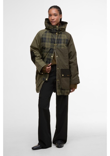 Shelley Showerproof Ceket OL51 Olive Check fırsatları