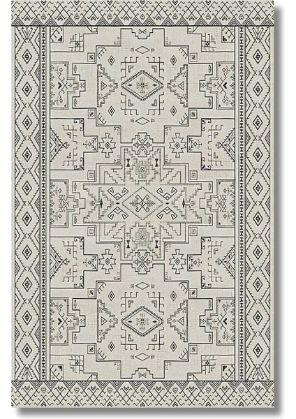 Drom Dokuma Taban Makinede Yıkanabilen Kilim Kaymaz Şönil Nordic Modern Halı