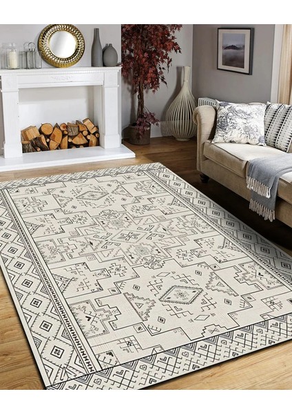 Drom Dokuma Taban Makinede Yıkanabilen Kilim Kaymaz Şönil Nordic Modern Halı fırsatları