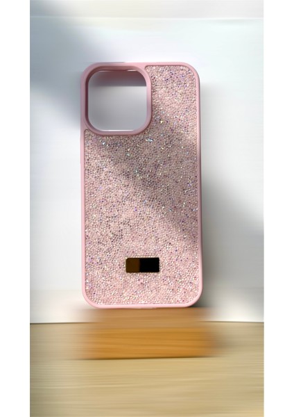 iPhone 14 / 13 Uyumlu Işıltılı Pembe & Beyaz Kılıf Şıklık & Koruma Bir Arada