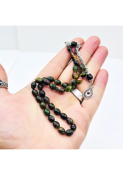 Bol Hareli Sıkma Ateş Kehribar Tesbih modelleri