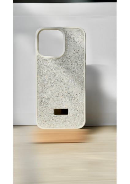 iPhone 14 / 13 Uyumlu Işıltılı Pembe & Beyaz Kılıf Şıklık & Koruma Bir Arada