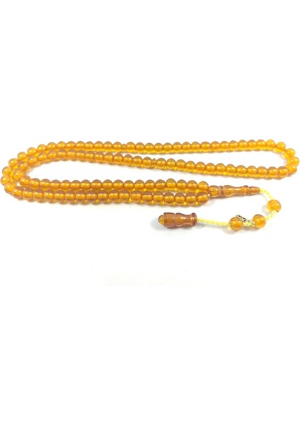 Muhammed Dabbas Usta Eseri Kalemkar Işçilikli Ateş-I Kehribar Namaz Tesbihi Sertifikalı 8359