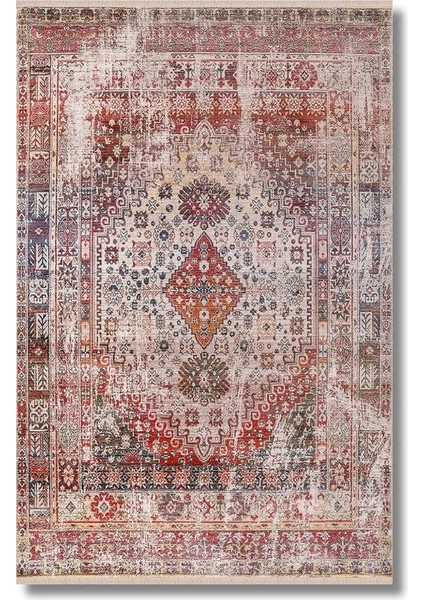 Drom Dokuma Taban Makinede Yıkanabilen Kilim Kaymaz Şönil Renkli Otantik Halı