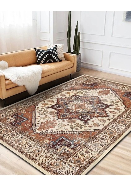 Drom Dokuma Taban Makinede Yıkanabilen Kilim Kaymaz Şönil Otantik Vintage Halı fırsatları