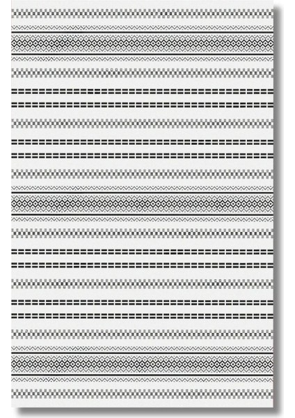 Drom Dokuma Taban Makinede Yıkanabilen Kilim Kaymaz Şönil Minimal Halı