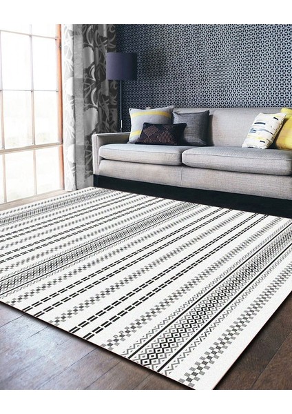 Drom Dokuma Taban Makinede Yıkanabilen Kilim Kaymaz Şönil Minimal Halı fırsatları
