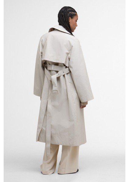 Robyn Trench Showerproof Ceket ST31 Mist/hessian Tartan fırsatları