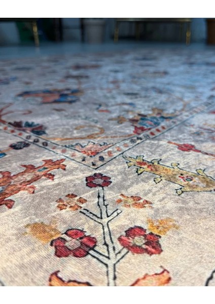 Drom Dokuma Taban Makinede Yıkanabilen Kilim Kaymaz Şönil Vintage Halı fırsatları